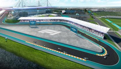 Circuito de Miami, en donde una parte de la carrera se realizaría en los terrenos del estadio Hard Rock.