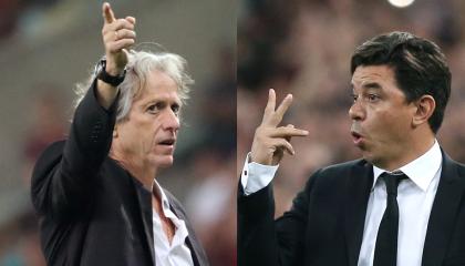 Jorge Jesús y Marcelo Gallardo, técnicos de Flamengo y River Plate, se verán las caras en el Monumental de Lima.  