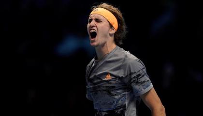 Alexander Zverev ganó su primer encuentro en Finales ATP contra Rafael Nadal, en Londres. 