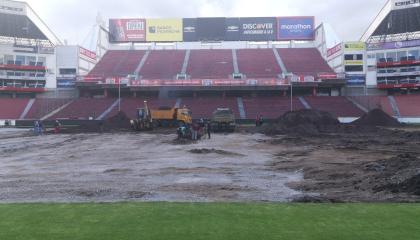 El estadio Rodrigo Paz Delgado tendrá mejoras en la parte sur de la cancha para 2020.