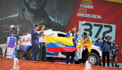 Sebastián Guayasamín culminó en el puesto 72 la segunda etapa del Rally Dakar en su edición 2020.