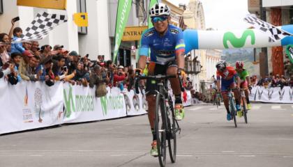 El carchense David Villarreal es el actual ganador de las metas volantes de la Vuelta al Ecuador. 