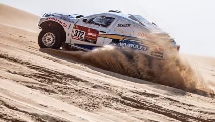 El piloto ecuatoriano finalizó en el puesto 38 la etapa 11 del Dakar.