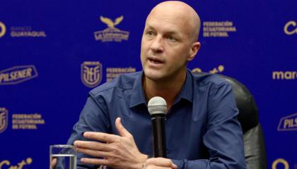 Jordi Cruyff habló en conferencia de prensa en Guayaquil, el pasado 16 de enero. 