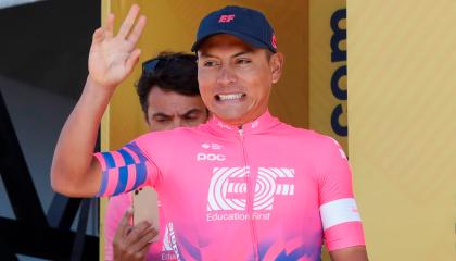 El ciclista ecuatoriano terminó primero en la clasificación general del Tour Colombia.