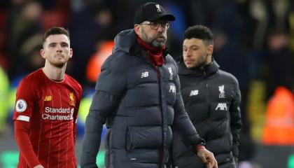 Jürgen Klopp, director técnico del Liverpool, tras la derrota ante el Watford. 