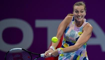 Petra Kvitova, durante su participación en el torneo de Doha, Catar.