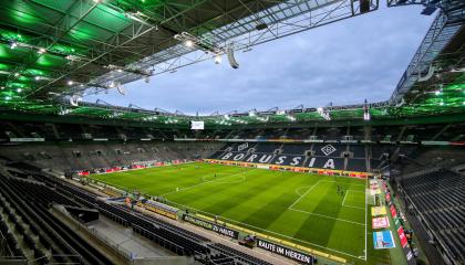 El estadio Borussia Park, del Borussia Mönchengladbach, equipo que participa en la Bundesliga.