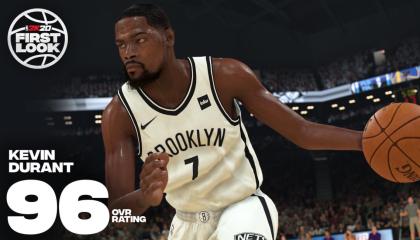 Kevin Durant, de los Brooklyn Nets, una de las figuras de la NBA y del juego 2K.