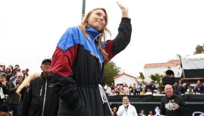 Sharapova, en un evento de Tenis realizado en San Diego, Estados Unidos, el 2 de marzo de 2020.