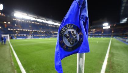 Vista del terreno del juego del estadio  Stamford Bridge. 