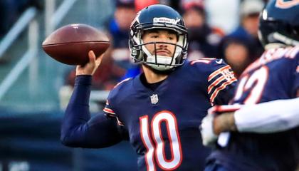 Mitchell Trubisky, jugador de los Chicago Bears, de la NFL.