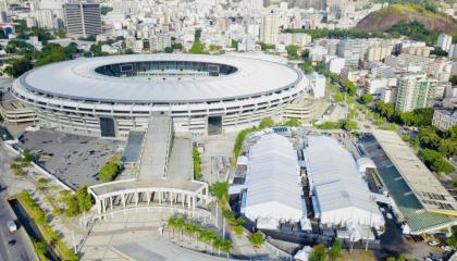 El hospital de campaña se construyó en las afueras del estadio Maracaná, de Río de Janeiro.