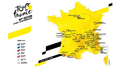 El Tour de Francia 2020 recorrerá el centro y el sur del país, durante las 21 etapas.