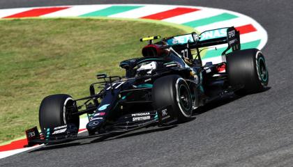 Bottas, durante el segundo entrenamiento libre, este 11 de septiembre de 2020, en Toscana.