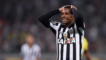 El futbolista Robinho, durante partido con Atlético Mineiro, en Brasil, en 2018