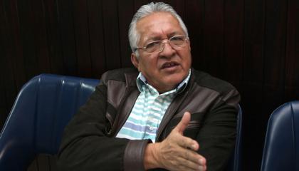 En la imagen Miller Salazar, presidente de Macará de Ambato.