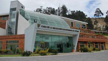 Imagen desde los exteriores de la Casa de la Selección.