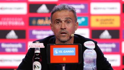 Luis Enrique, seleccionador de España, durante una rueda de prensa el 11 de noviembre de 2022.