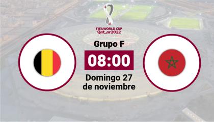 Bélgica y Marruecos se enfrentan por la segunda jornada del Grupo F del Mundial de Qatar.