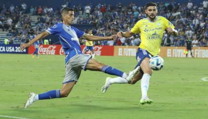 José Francisco Cevallos Jr., en el partido de Emelec ante Sporting Cristal por la Copa Sudamericana, el 19 de julio de 2023.