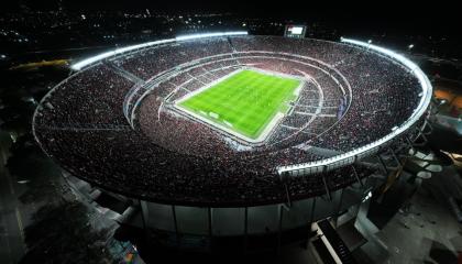 Vista aérea del estadio Estadio Monumental de Buenos Aires, el 27 de agosto de 2023.