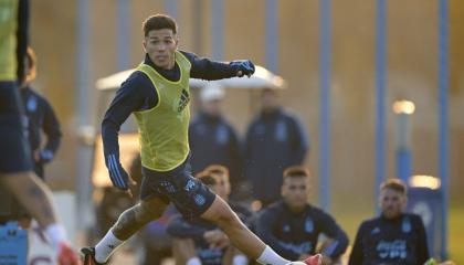 Enzo Fernández, en un entrenamiento con la selección argentina en Buenos Aires, el 5 de septiembre de 2023.