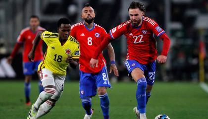 Colombia se enfrentó a Chile por las Eliminatorias, en el estadio Monumental de Santiago, el 12 de septiembre de 2023.