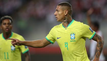 Richarlison, de Brasil, durante el partido ante Perú por las Eliminatorias sudamericanas, el 12 de septiembre de 2023.