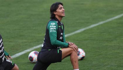 Marcelo Moreno Martins, durante un entrenamiento con Bolivia en La Paz, el 9 de octubre de 2023.