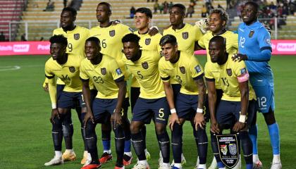 Selección de Ecuador que jugó ante Bolivia, en La Paz, el 12 de octubre de 2023. 