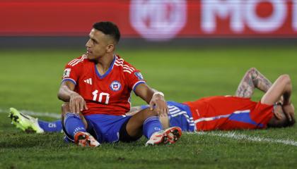 Alexis Sánchez durante un partido ante Perú, por Eliminatorias, el pasado 12 de octubre de 2023.