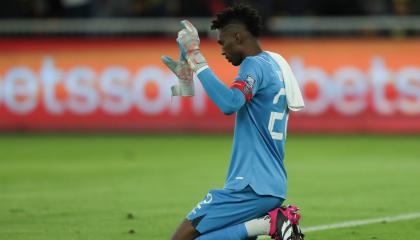 Alexander Domínguez portero de Ecuador, tras el partido de las Eliminatorias ante Chile, el 21 de noviembre de 2023.