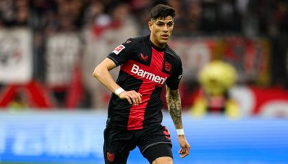 Piero Hincapié, durante el partido del Bayer Leverkusen ante el Hoffenheim, el 30 de marzo de 2024.