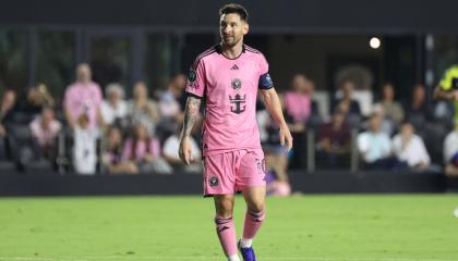 Lionel Messi durante los octavos de final de la Copa de Campeones de la Concacaf entre Inter Miami CF y Nashville SC, el 13 de marzo de 2024.