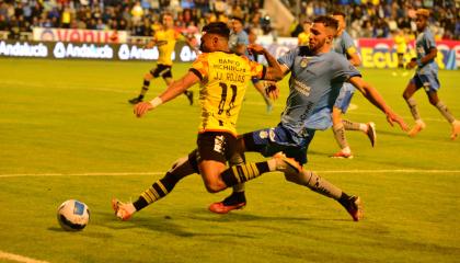 Joao Rojas, durante el partido de Barcelona ante Macará, el 29 de marzo de 2023.