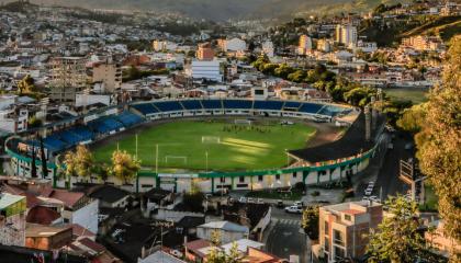 El estadio Reina del Cisne, en Loja.