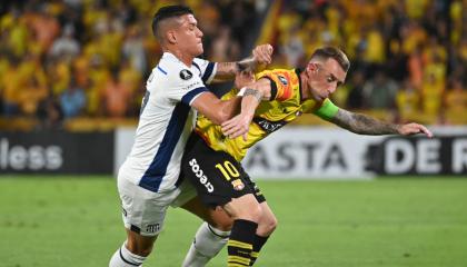 Damián 'Kitu' Díaz, durante el partido de Barcelona SC ante Talleres por Libertadores, el 10 de abril de 2024.