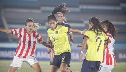 Ecuador se enfrenta a Paraguay en el arranque del Sudamericano Sub 20 femenino, este 11 de abril de 2024.