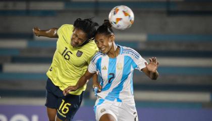 Ecuador se enfrentó ante Argentina por la fase de grupos del Sudamericano Femenino Sub 20, este 17 de abril de 2024.