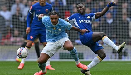 Moisés Caicedo, durante el partido entre Chelsea y Manchester City por la FA Cup, el 20 de abril de 2024.