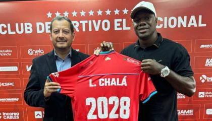 Leodán Chalá renovó su vínculo con El Nacional, este 24 de abril de 2024.