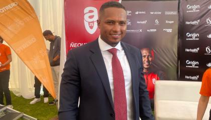 Antonio Valencia, durante la presentación del uniforme de AV25 para la temporada 2024, el 25 de abril.