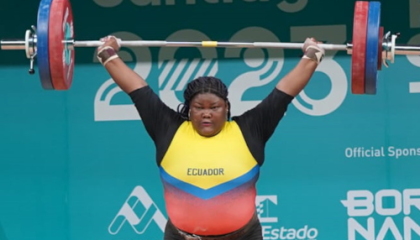 Lisseth Ayoví, durante su participación en los Juegos Panamericanos de Santiago, el 24 de octubre de 2023.