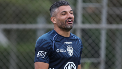 Javier Gandolfi, DT de Independiente del Valle, durante un entrenamiento en São Paulo, el 14 de mayo de 2024.