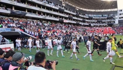 Liga de Quito en el partido contra Botafogo, el 11 de abril de 2024.