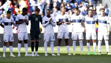 Los jugadores de la Selección de Ecuador, durante un amistoso, el 24 de marzo de 2024.