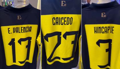 El nuevo diseño de la camiseta titular de Ecuador para la Copa América 2024.