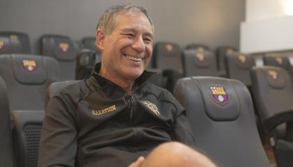 Ariel Holan, técnico de Barcelona SC, durante una entrevista con PRIMICIAS desde la concentración del equipo torero.