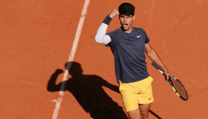 Carlos Alcaraz, durante la final de Roland Garros, el 9 de junio de 2024.